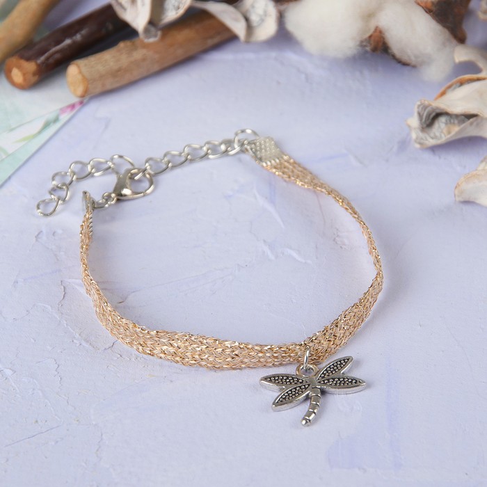 Браслет ассорти "Яркое плетение" стрекоза, цвет МИКС