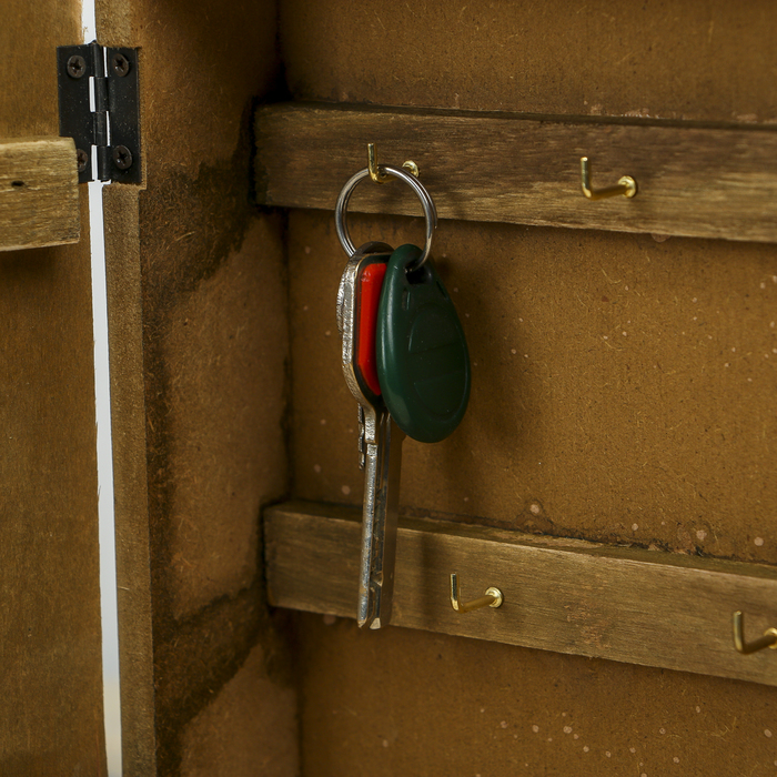 Ключница дерево 5 крючков "Ретро" 27х19х5 см