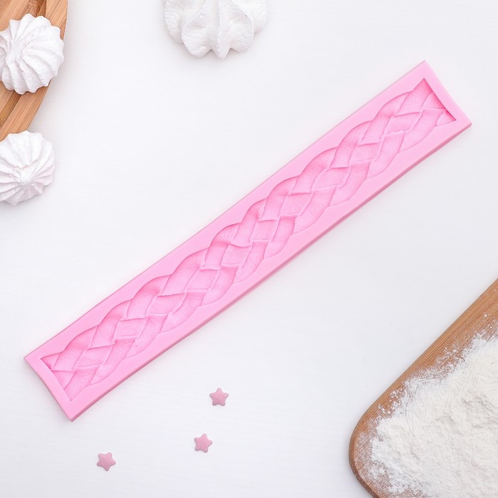 Молд 25,5х3,5х1 см "Косичка"