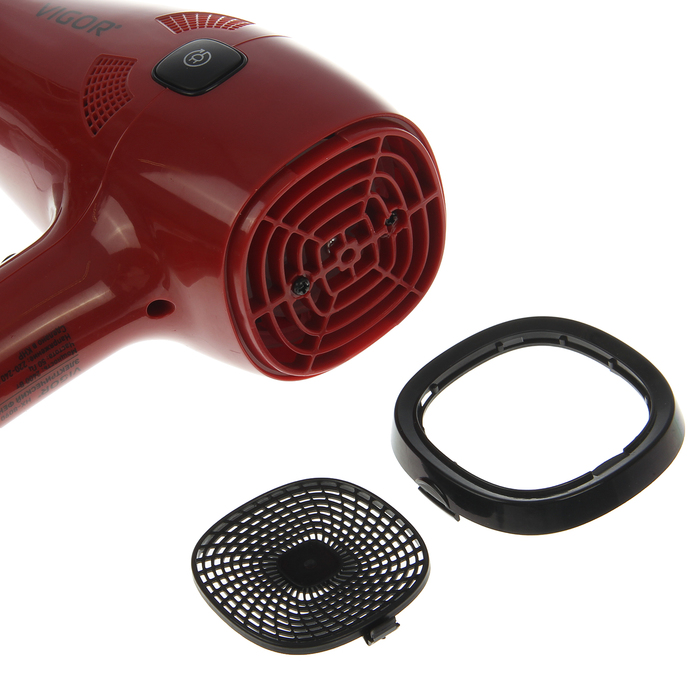 УЦЕНКА Фен Vigor HX-8090, 2400 Вт, 2 скорости, 3 темп.режима, красный