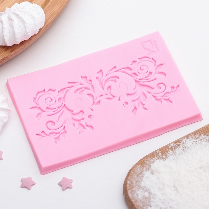 Коврик для айсинга 11х7,4х0,8 см "Сказочный узор"