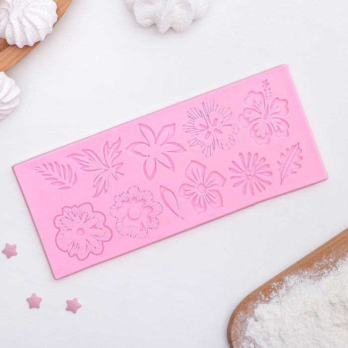 Коврик для айсинга 18х7,2х0,5 см "Флористика"