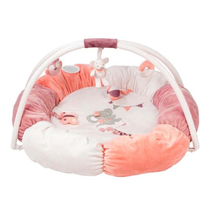 Развивающий коврик круглый Nattou Adele & Valentine «Слоник» и «Мышка» 424288