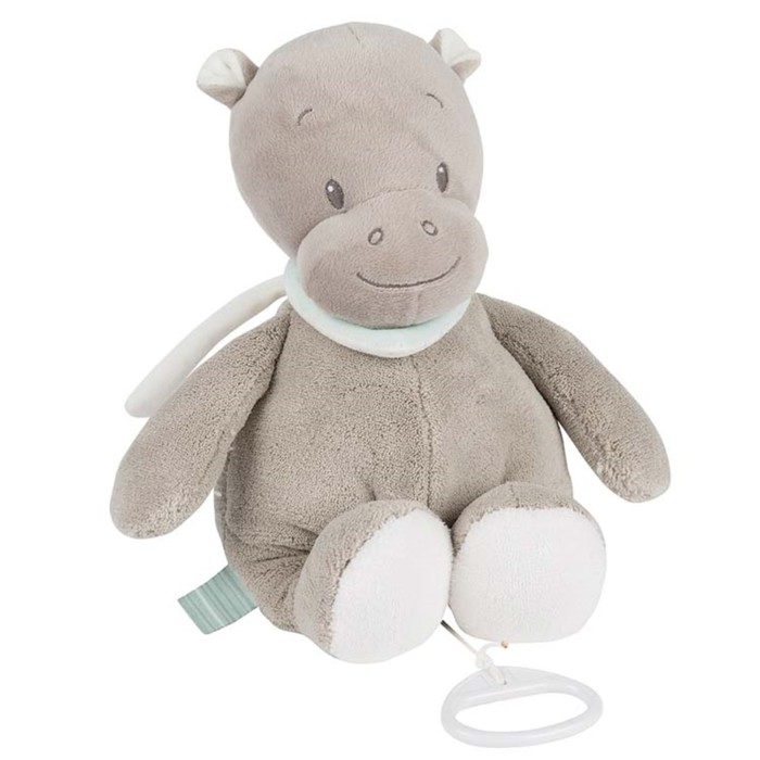 Игрушка мягкая Nattou Musical Soft toy Loulou, Lea & Hippolyte «Бегемот» музыкальная 963077 39457