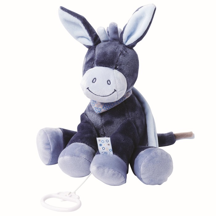 Игрушка мягкая Nattou Musical Soft toy Alex & Bibou «Ослик» музыкальная 321051