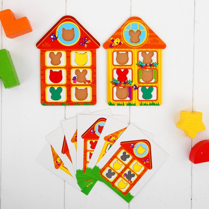 Развивающая головоломка "Кошки-мышки" (2 основы+ 40 элементов)