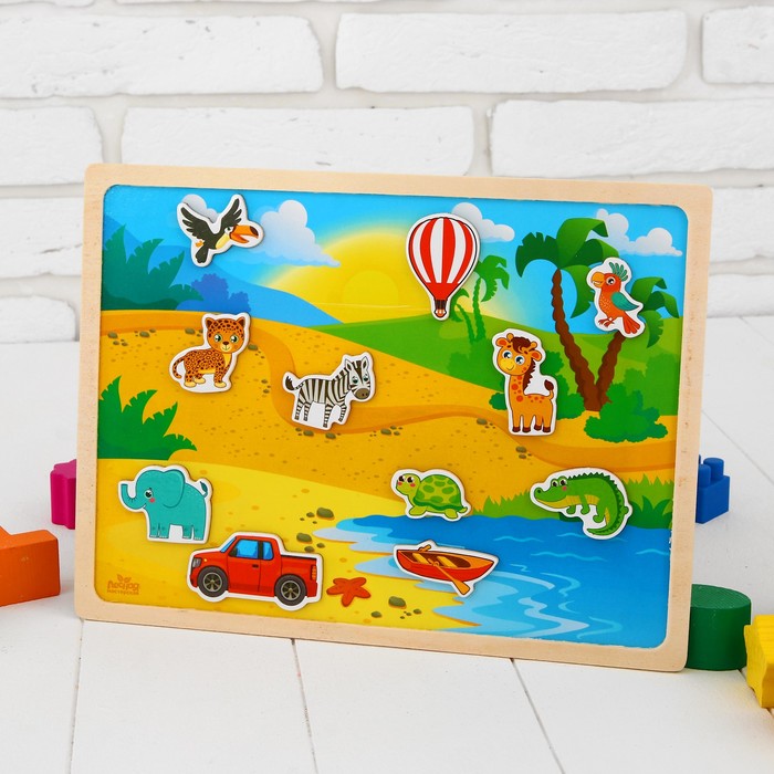 Магнитный конструктор-планшет "Сафари"