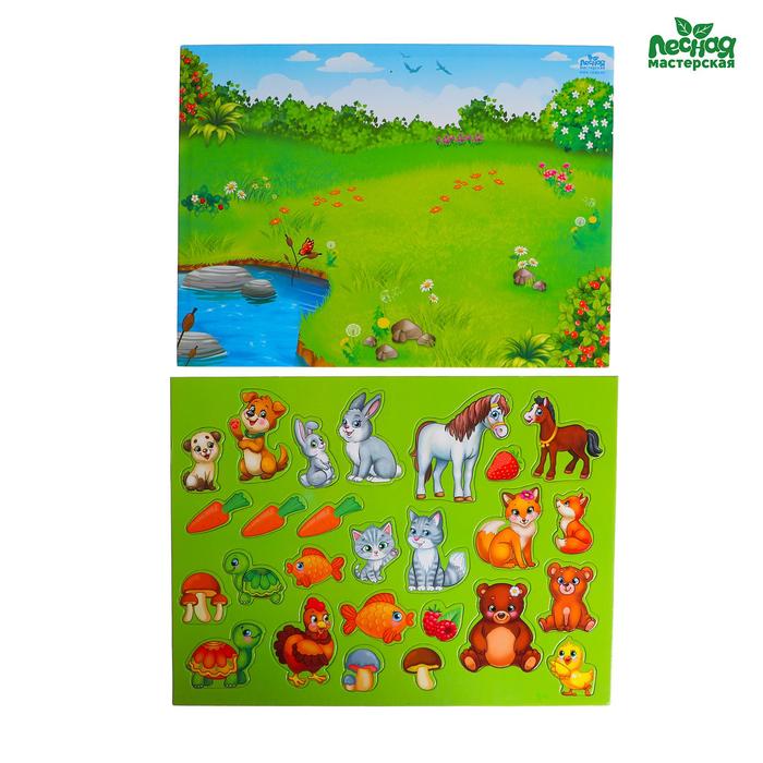 Магнитный конструктор-планшет "Лесные животные"