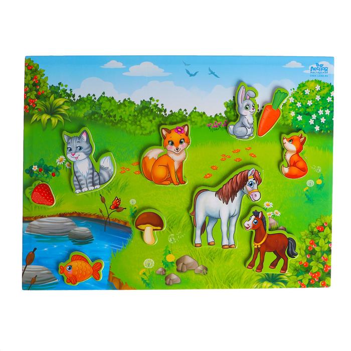 Магнитный конструктор-планшет "Лесные животные"