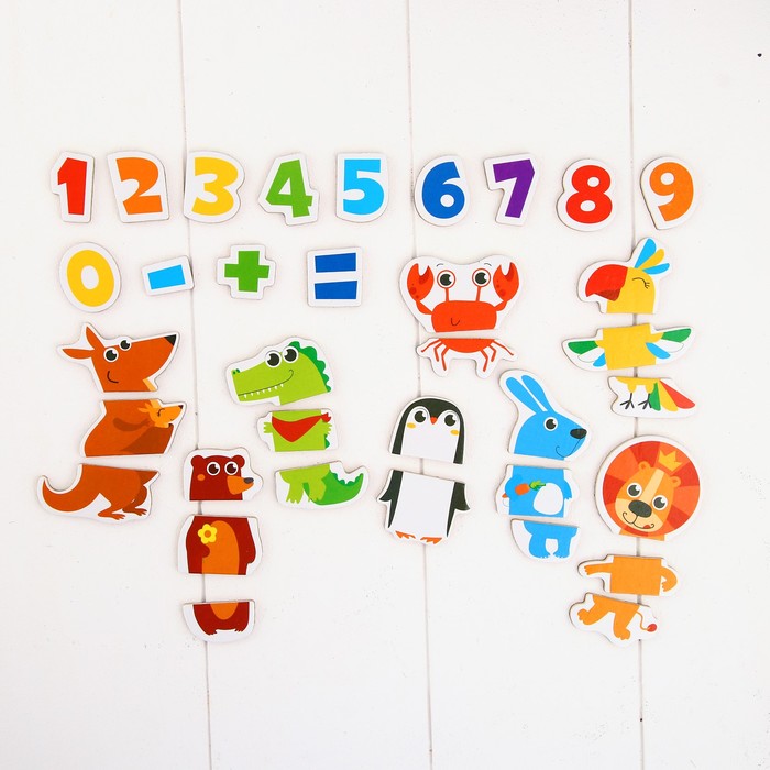 Магнитный конструктор-планшет "Животные"