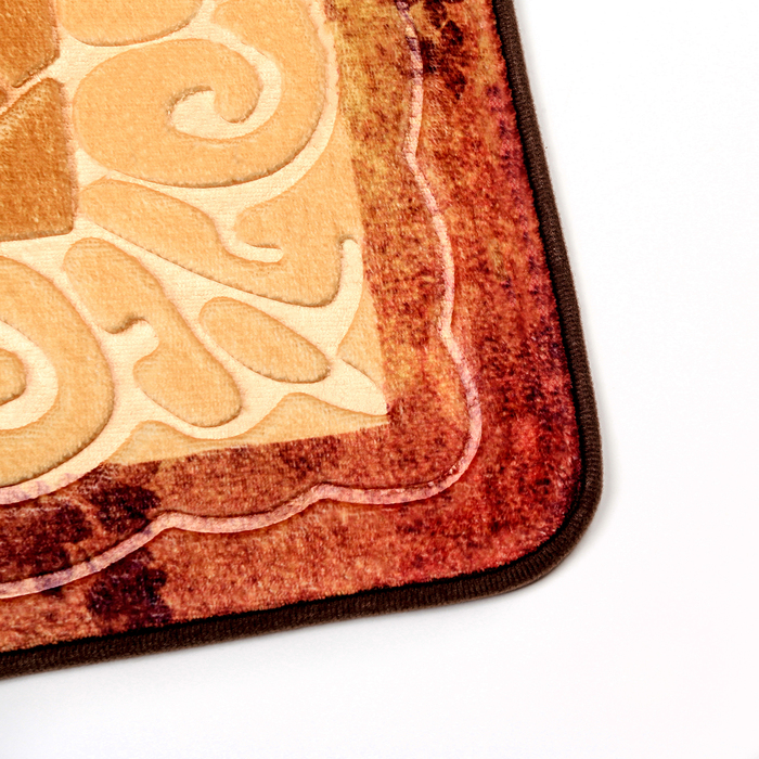 Набор ковриков для ванной и туалета "Узор" 2 шт, 50х80, 40х50 см, цвет коричневый 37348