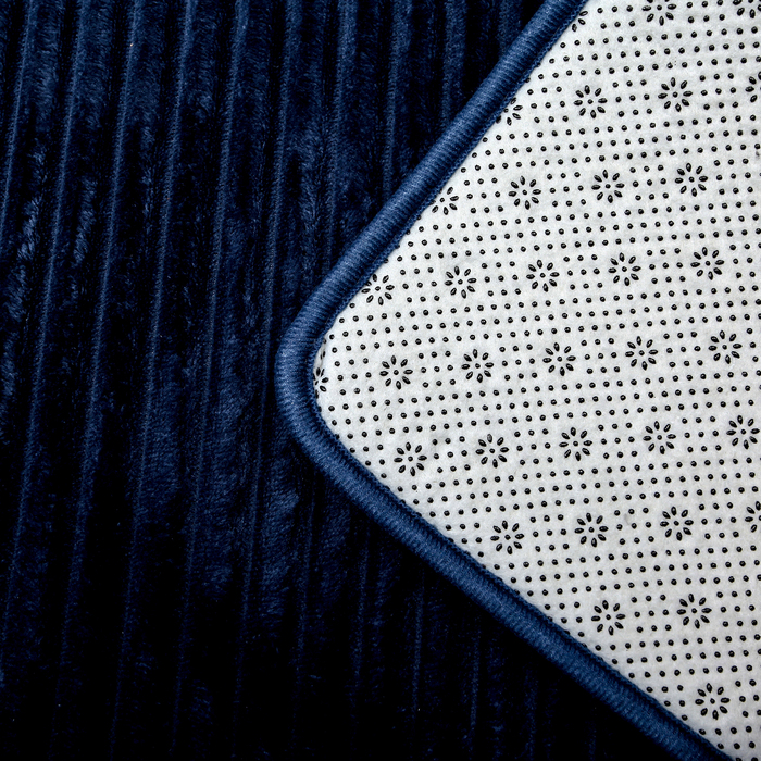 Набор ковриков для ванной и туалета "Рельеф" 2 шт, 50х80, 40х50 см, цвет синий