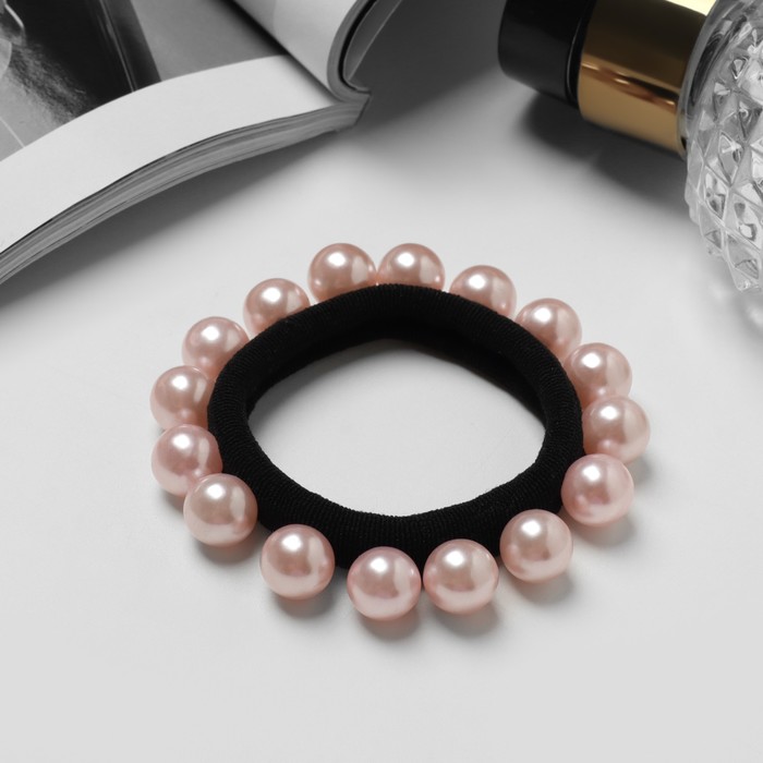 Резинка для волос "Агния" (цена за штуку) розовый