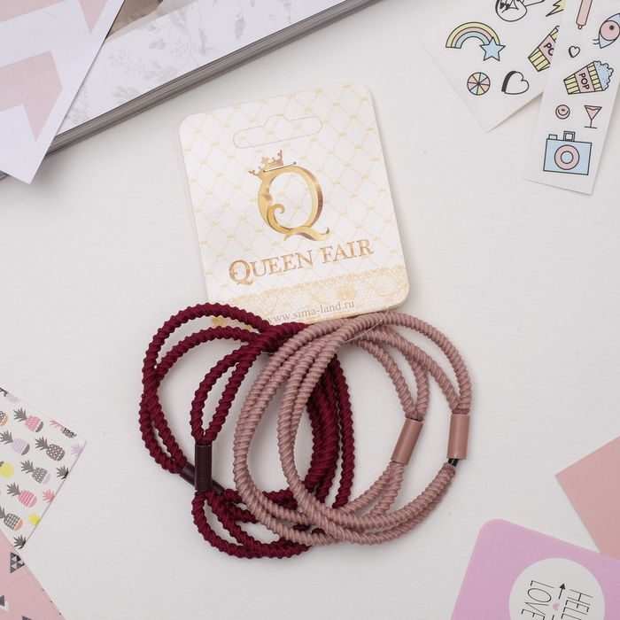 Резинка для волос "Спорт лайт" (цена за штуку) розовый и бордо