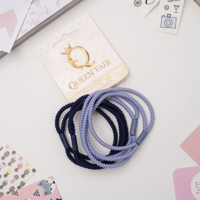 Резинка для волос "Спорт лайт" (цена за штукут) синий и голубой