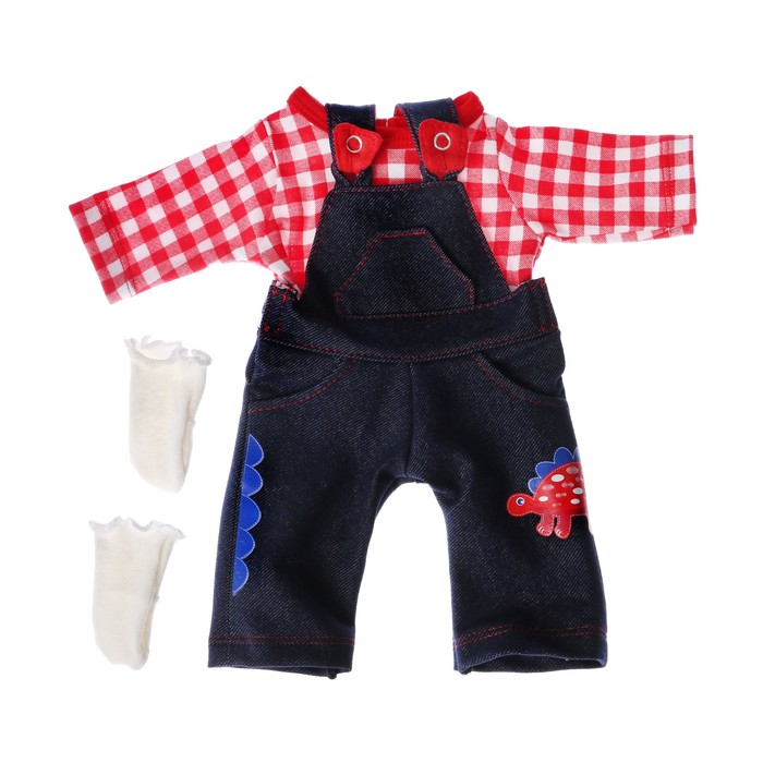 Одежда для кукол и пупсов 38 - 42 см л «Комбинезон с рубашкой и носочками»