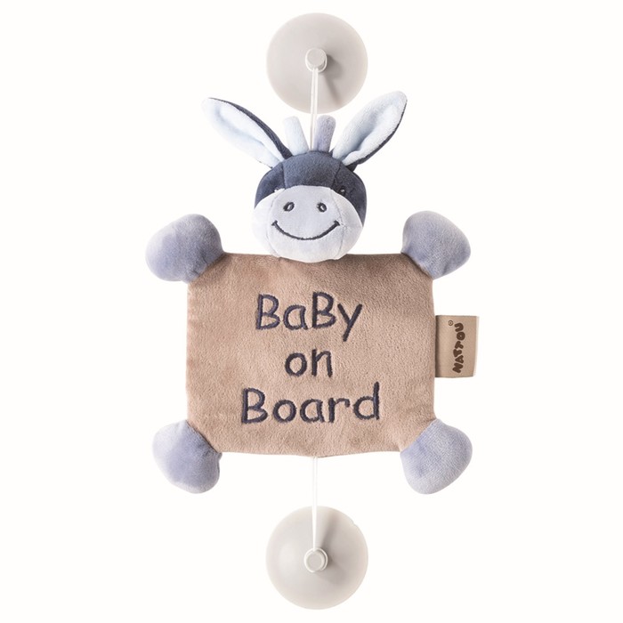 Игрушка-подвеска мягкая Nattou Baby on board Alex & Bibou «Ослик» 321341