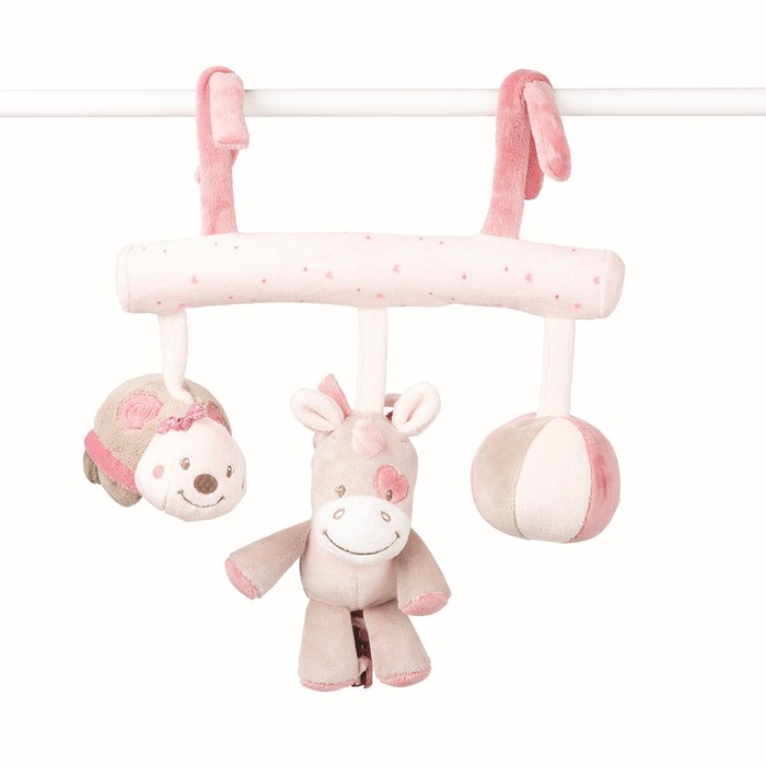 Игрушка мягкая на завязках Nattou Soft toy «Кролик»,»Единорог»,»Черепашка» 987233