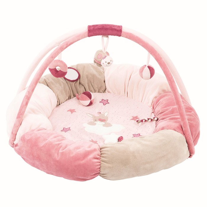 Развивающий коврик круглый Nattou Nina, Jade & Lili «Кролик», «Единорог», Черепашка 987271