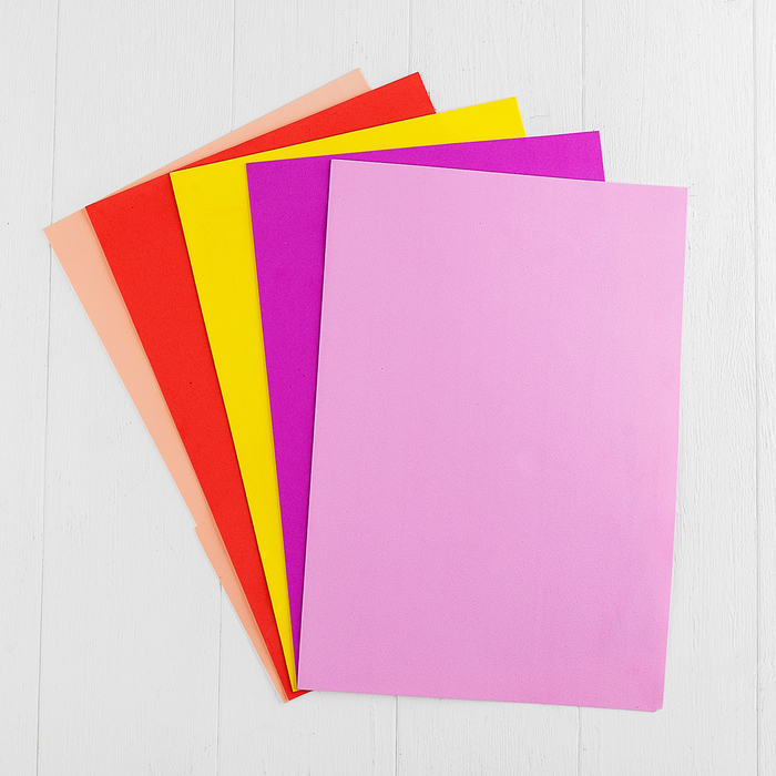 Набор листов фоамирана №9, 29,5*19,5 см, 5 шт