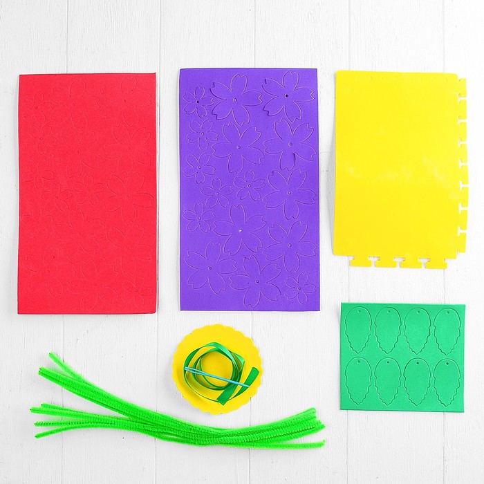 Набор для создания букета в горшочке из EVA №10