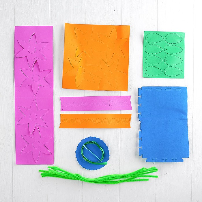 Набор для создания букета в горшочке из EVA №11