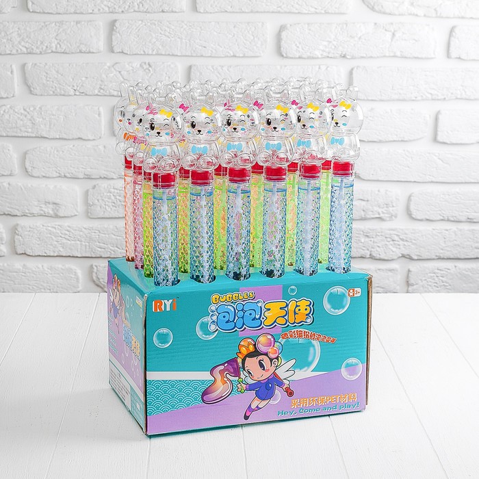 Мыльные пузыри "Зайчата", прозрачные, МИКС