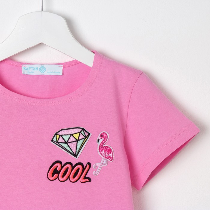 Футболка детская KAFTAN "Бриллиант ", р-р 30 (98-104см) 3-4 лет, розовый