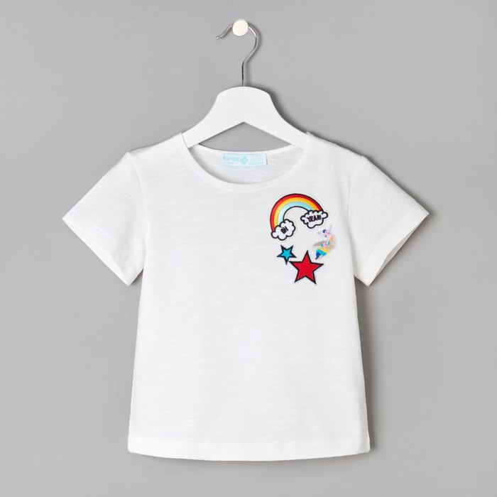 Футболка детская KAFTAN "Радуга", р-р 32 (110-116см) 5-6 лет, белый