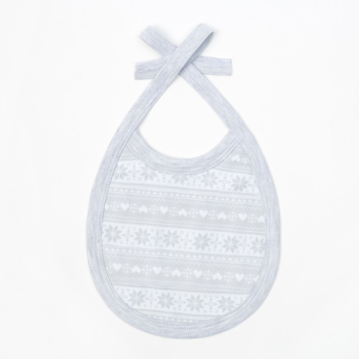 Слюнявчик Крошка Я "Зимние мотивы", 100% хл.