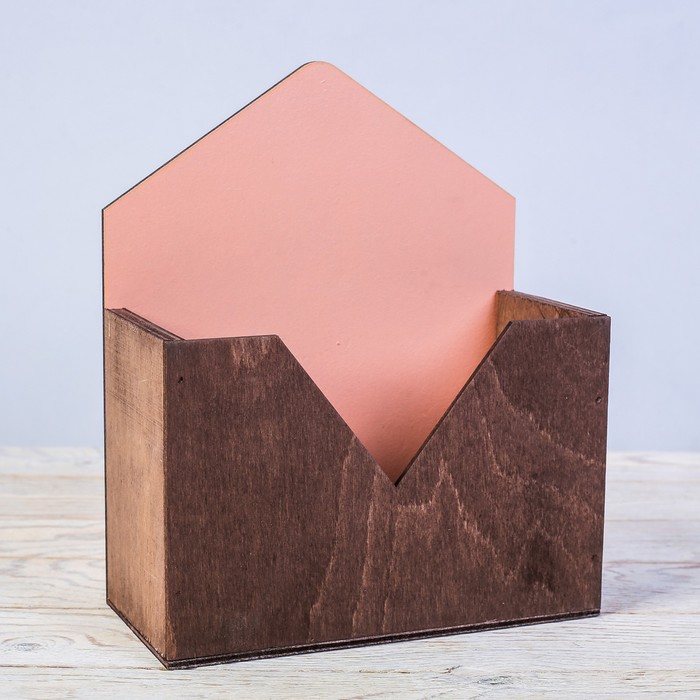 Кашпо-конверт, персиковый, 22 × 18 × 8 см