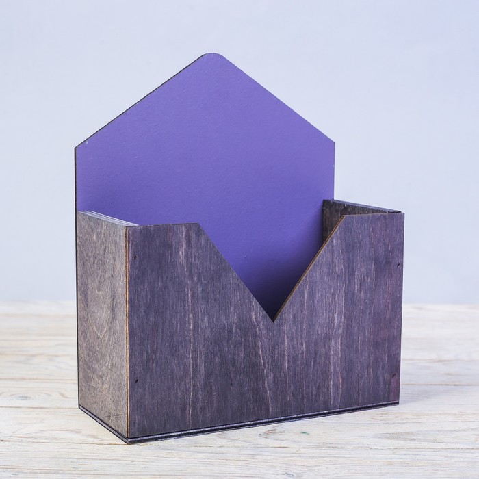 Кашпо-конверт, серо-фиолетовый, 22 × 18 × 8 см