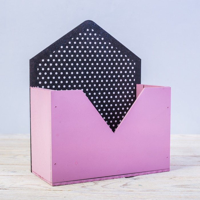 Кашпо-конверт, горошек, 22 × 18 × 8 см