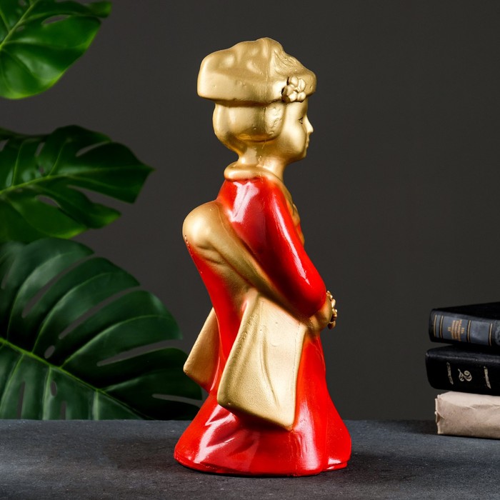 Копилка "Гейша" 15х16х37см, бронза, МИКС