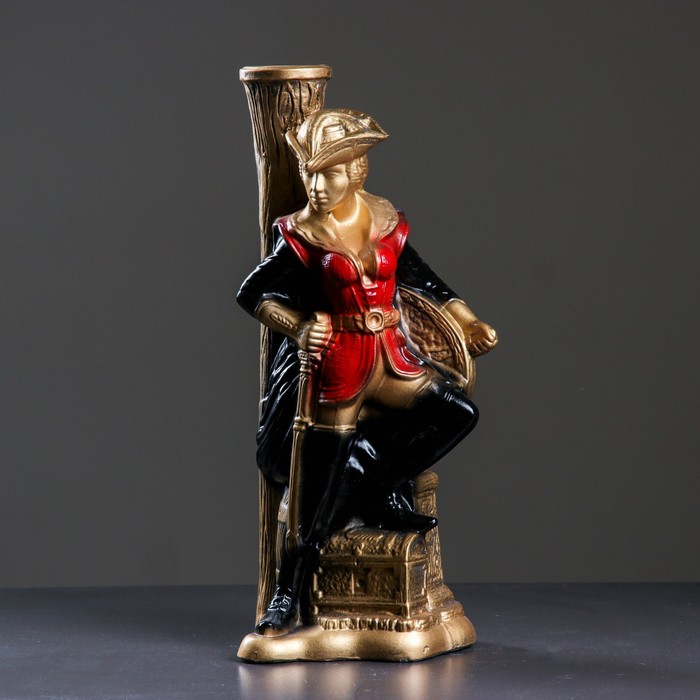 Фигура "Пиратка" 16х18х44см, бронза МИКС