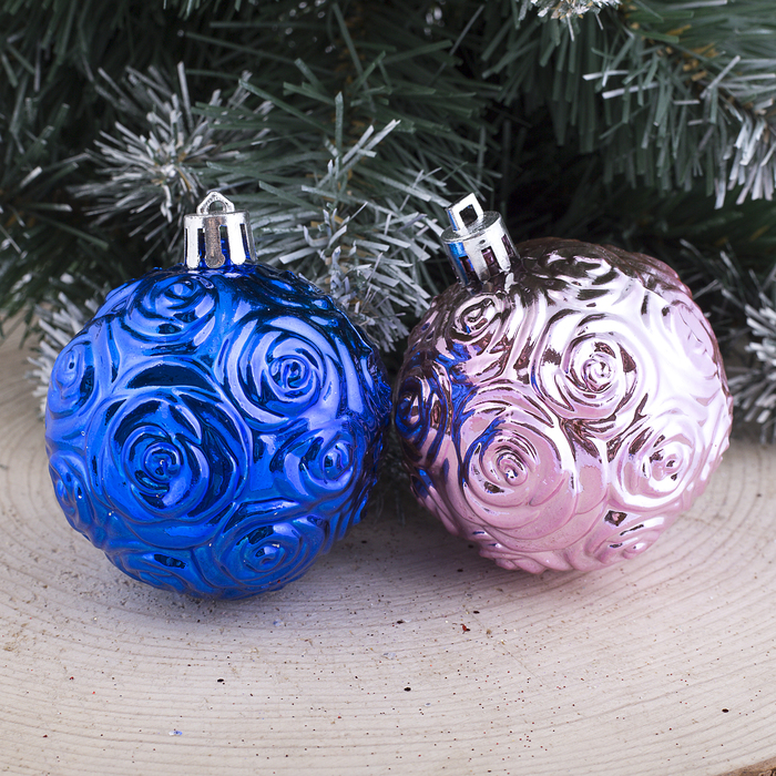 Набор шаров пластик d-6 см 6 шт "Разия" микс