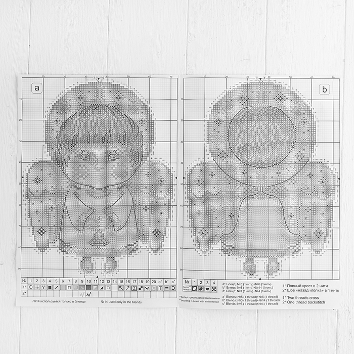 Вышивка на пластиковой канве "Ангел-хранитель"