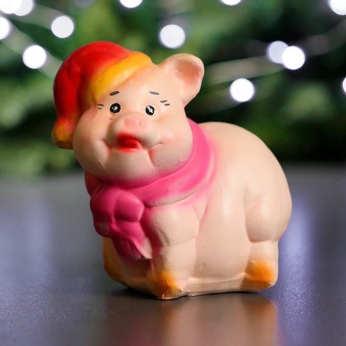 Копилка "Свинка Дед Мороз" 12х9х16см