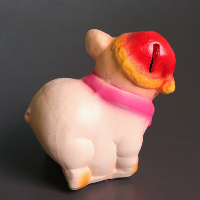 Копилка "Свинка Дед Мороз" 12х9х16см