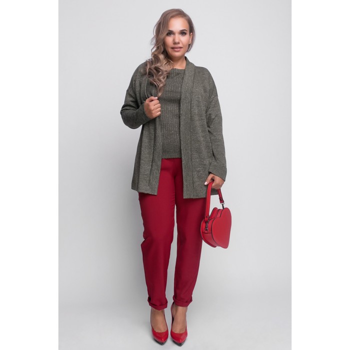 Комплект (топ+кардиган) женский, размер 58