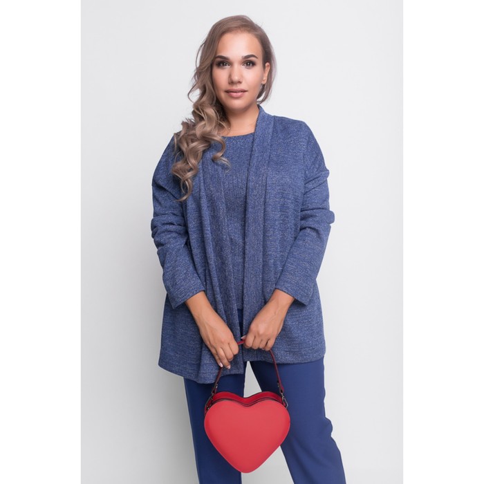 Комплект (топ+кардиган) женский, размер 56