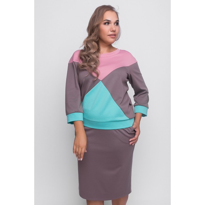 Комплект (юбка+свитшот) женский, размер 52