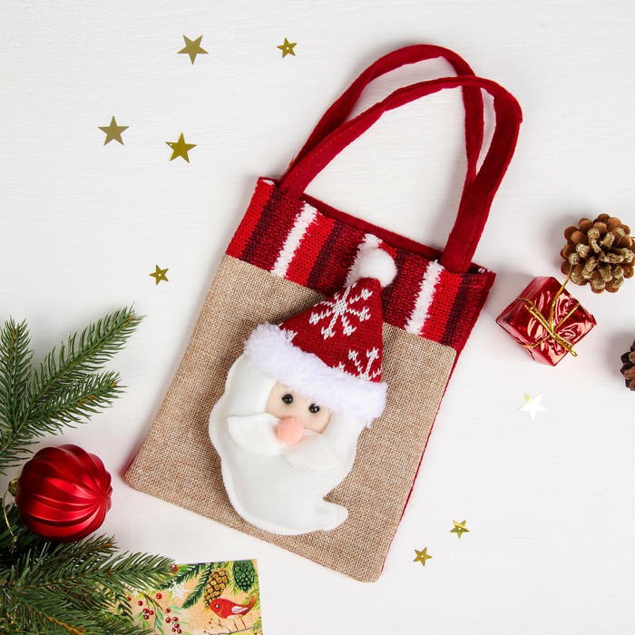 Сумочка "Дед Мороз" объёмный, размер 16 х 20,5 см