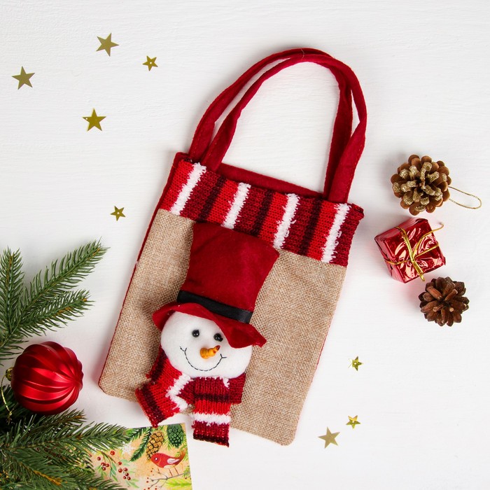 Сумочка "Снеговик" объёмный, размер 16 х 20,5 см