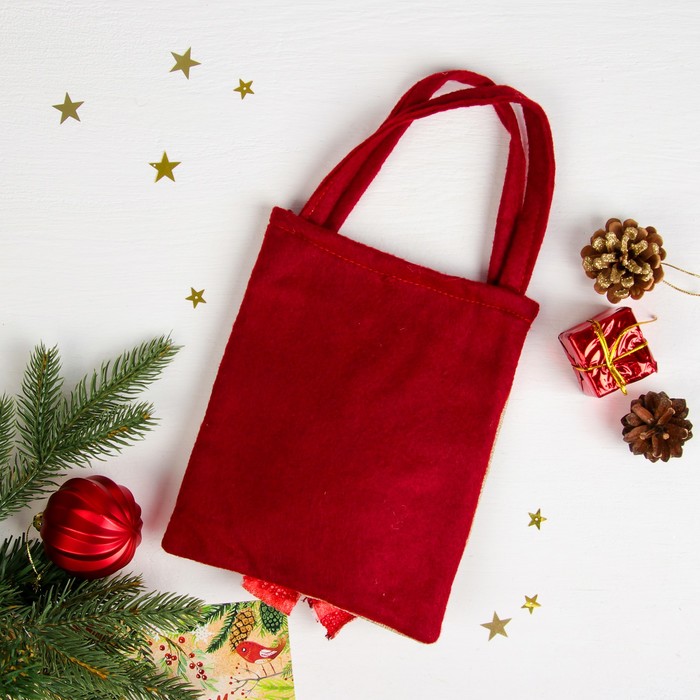 Сумочка "Северный олень в шарфе" объёмный, размер 16 х 20,5 см