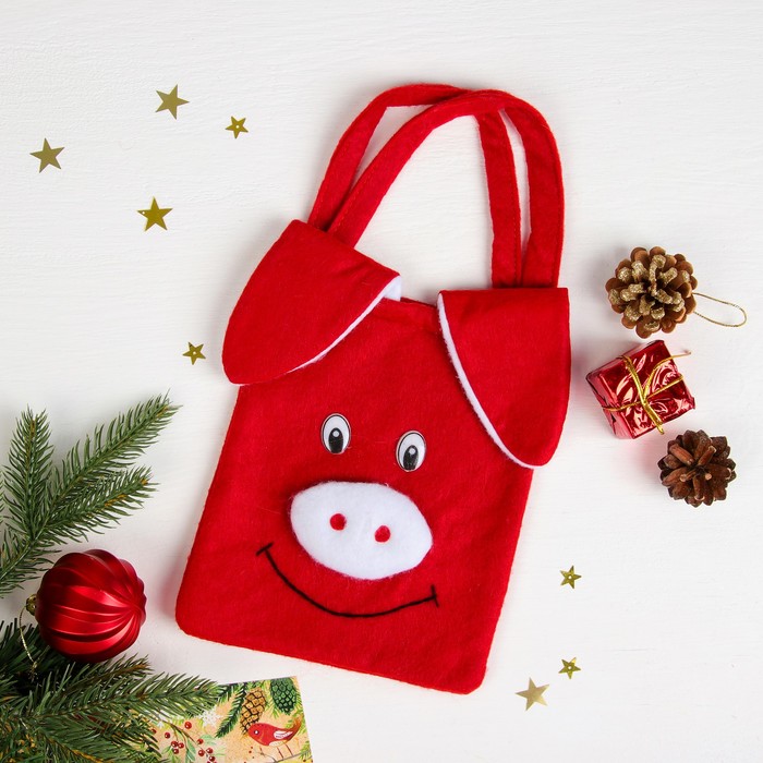 Сумочка "Хрюша" объёмный пяточок, цвета МИКС, размер 16 х 31 см