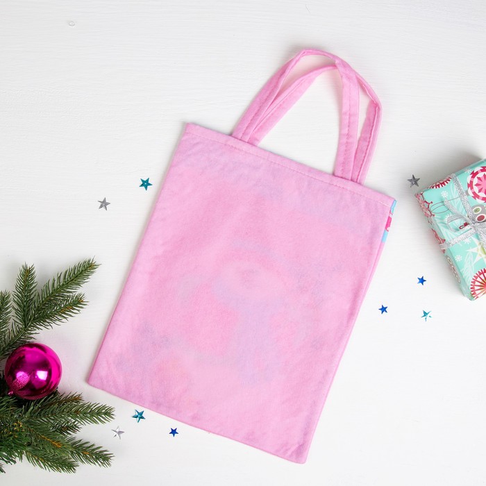 Сумочка "Новогодняя" Снеговик с подарком, размер 24 х 29 см