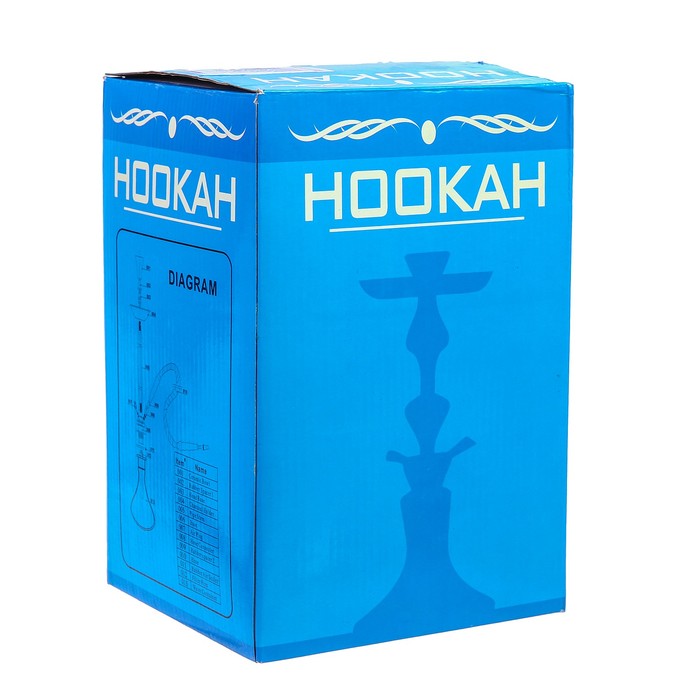 Кальян 36см 1тр колба ваза-шар зеленая с узором Вихрь, шахта хром 3 капли (ЦИНКОВЫЙ) УЦЕНКА