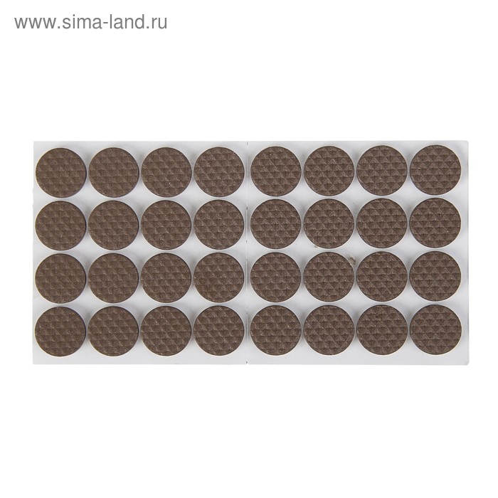 фото Накладка мебельная круглая tundra, d=18 мм, 32 шт., полимерная, цвет коричневый