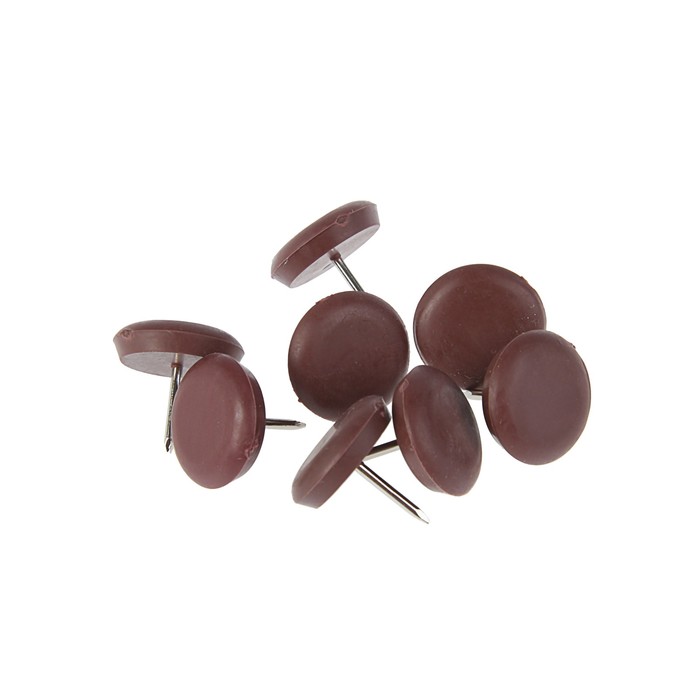 Накладка мебельная круглая TUNDRA comfort, D = 22 мм, 8 шт, пластиковая, цвет коричневый